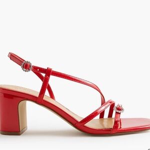 J. Crew Red Strappy Sandals NWT